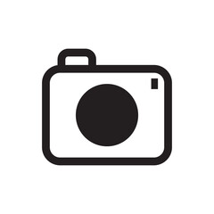 Camera Icon Design. Vector on White Background. Photography camera line art icon for apps and websites