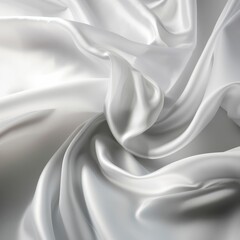 Obraz premium silk white shiny background, generative AI