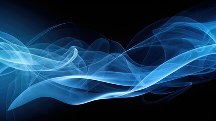 abstract blue smoky background, generative AI