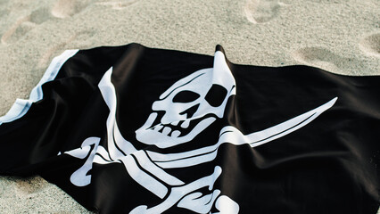 Pirates Flag on the beach