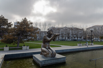 Fototapeta na wymiar Walk along the embankment and the sights of the city. Novorossiysk. Russia. 19.03.2023