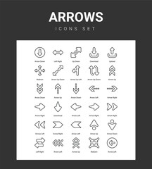 Arrows related icon set