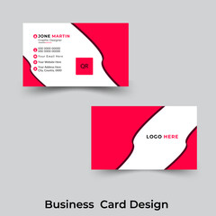 Modern Business Card. Creative and Clean Business Card Template. Vector creative business card template with triangles, squares, round, waves for business. Luxury business card design. RGB, CMYK