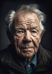Fototapeta na wymiar Elderly Male-Pensioner-Old Man Portrait-Generative AI