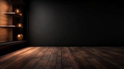 empty room with wooden floor