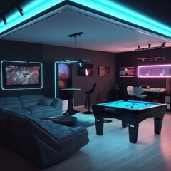 Modern Gaming Room Design Ideas