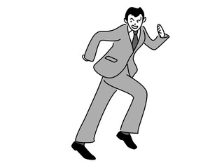 逃げるビジネスマン