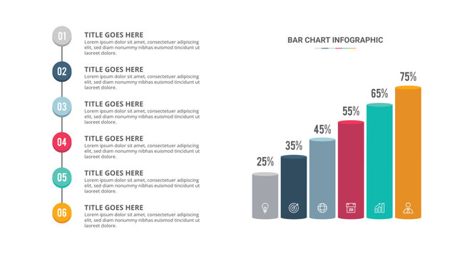 Business Growth Progress Success Bar Chart Infographic Template Design
