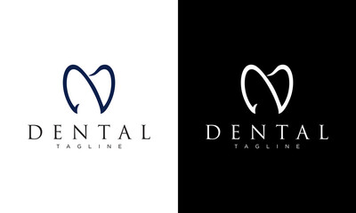 initial symbol N dental minimalist modern logo