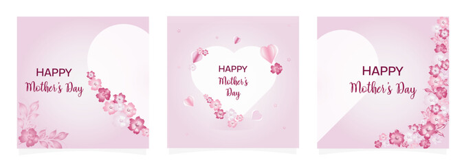 Gentle background for greetings decorated with flowers