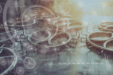 Pieces of steel lined up on the table ready for the welding process