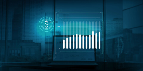 Simple abstract infographic about dollar price dynamics.