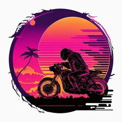 biker on the beach