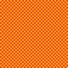 Chrome yellow & cinnabar mini checkered pattern