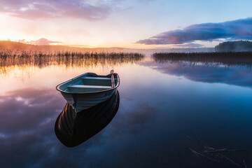 Breathtaking Swedish Dawn on Lake