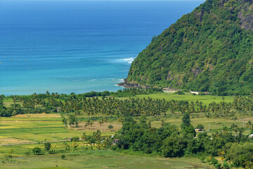 south coast beach of lombok daylight view