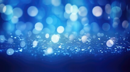 A glamorous background of blue bokeh perfect for awards and celebrations. Generative AI