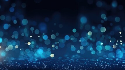 A glamorous background of blue bokeh perfect for awards and celebrations. Generative AI