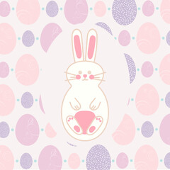 easter card with bunny