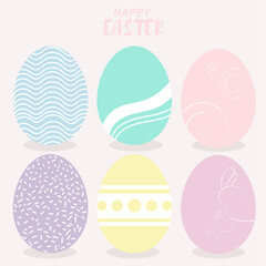 set of easter eggs illustration