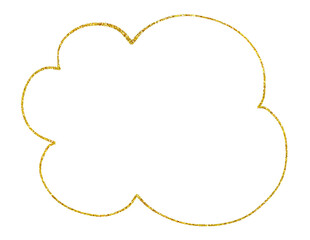 Hand-painted speech bubbles gold