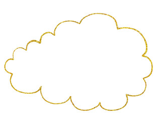 Hand-painted speech bubbles gold