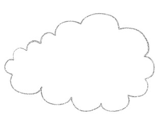 Hand-painted speech bubbles silver