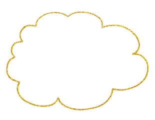 Hand-painted speech bubbles gold