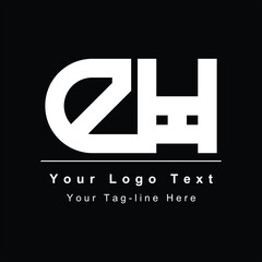 abstract initial DH or HD design logo icon