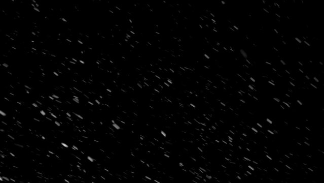 It is snowing black background Video overlay