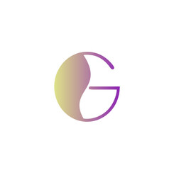 Logo initials letter G with image of flying fairy