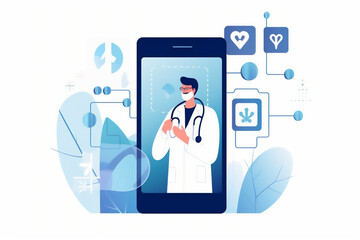 Electronic prescriptions for virtual doctor appointments.Telemedicine and e-health concept.