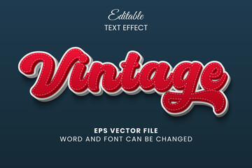 Vintage style 3d vector text effect