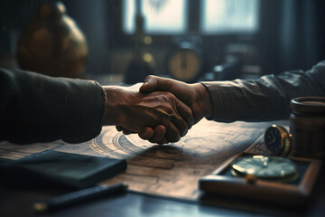 Executives seal deal with a firm handshake