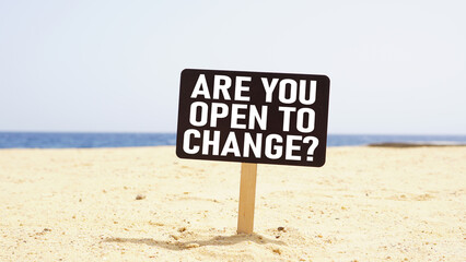 Are You Open to Change is shown using the text