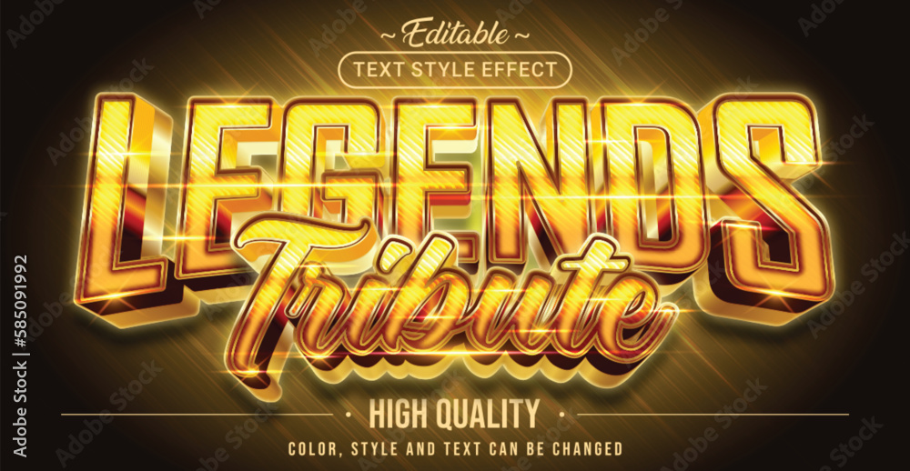 Poster Editable text style effect - Legend Tribute text style theme.