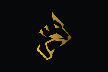 tiger head silhouette icon logo design, tiger minimal logo. © Smart Art