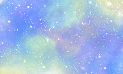 Fototapeta premium beauty cute pastel watercolor light star sky spring background
