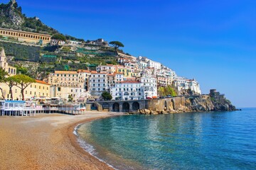 Amalfi beach and  coast, Campania, South Italy