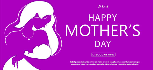 Happy Mother's Day. Happy mother's day poster or banner.