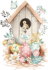 Cute Easter illustration. - 585093987