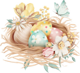 Obraz na płótnie Canvas Cute Easter illustration.