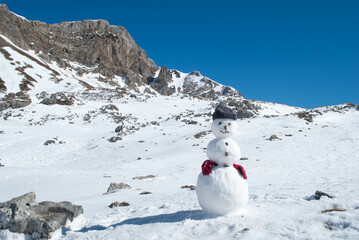 Snowman in the Rocky Mountains