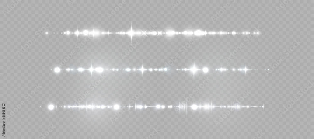 Poster vector illustration in white color. light effect. abstract laser beams of light. chaotic neon rays o