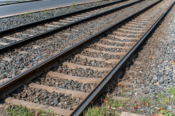 railway tracks, travel background .