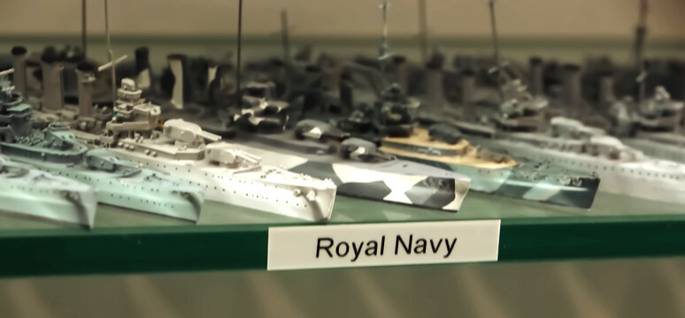 Collection of the international Maritime museum in Hamburg - warships