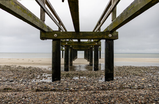 Die kleine Seebr&uuml;cke von Rettin bei Pelzerhaken an der Ostsee