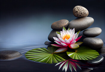 spa still life with zen stones