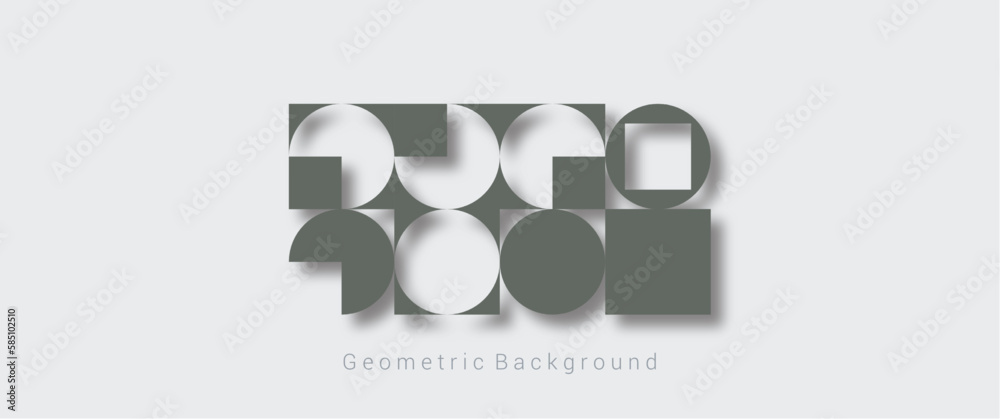 Wall mural minimalist geometric shapes background design, memphis background. can be used as background, backdr