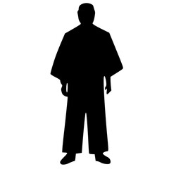 black and white of man icon